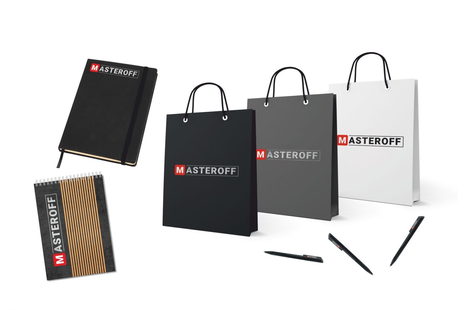 Крафтовые пакеты с эмблемой MasterOff